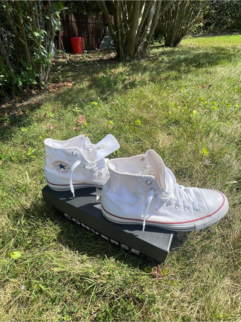 Converse All Star High Top White Unisex M-8 W-10 Optical Sneaker M7650 - Picture 9 of 9